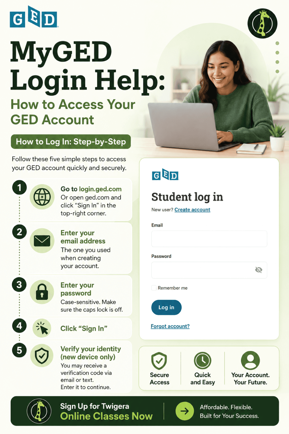 Pin: MyGED Login Help: Access Your GED Account at login.ged.com